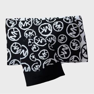 NWOT Michael Kors Black and White Logo Scarf and Hat Set